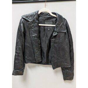 Navarre Leather Company Black Italian Stone Leather Jacket
